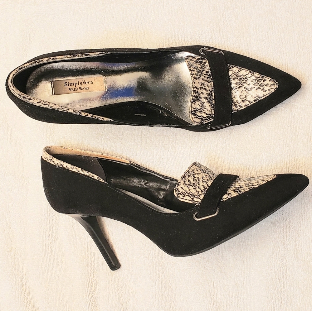 Simply Vera Vera Wang 9.5 black & white heels